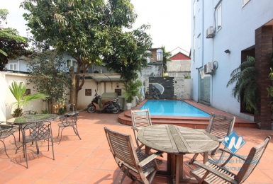 Modern house for rent with garden & swimming pool in Tay Ho, Hanoi